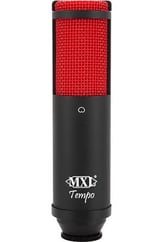 Tempo USB Vocal Microphone with Black Body and Red Grill